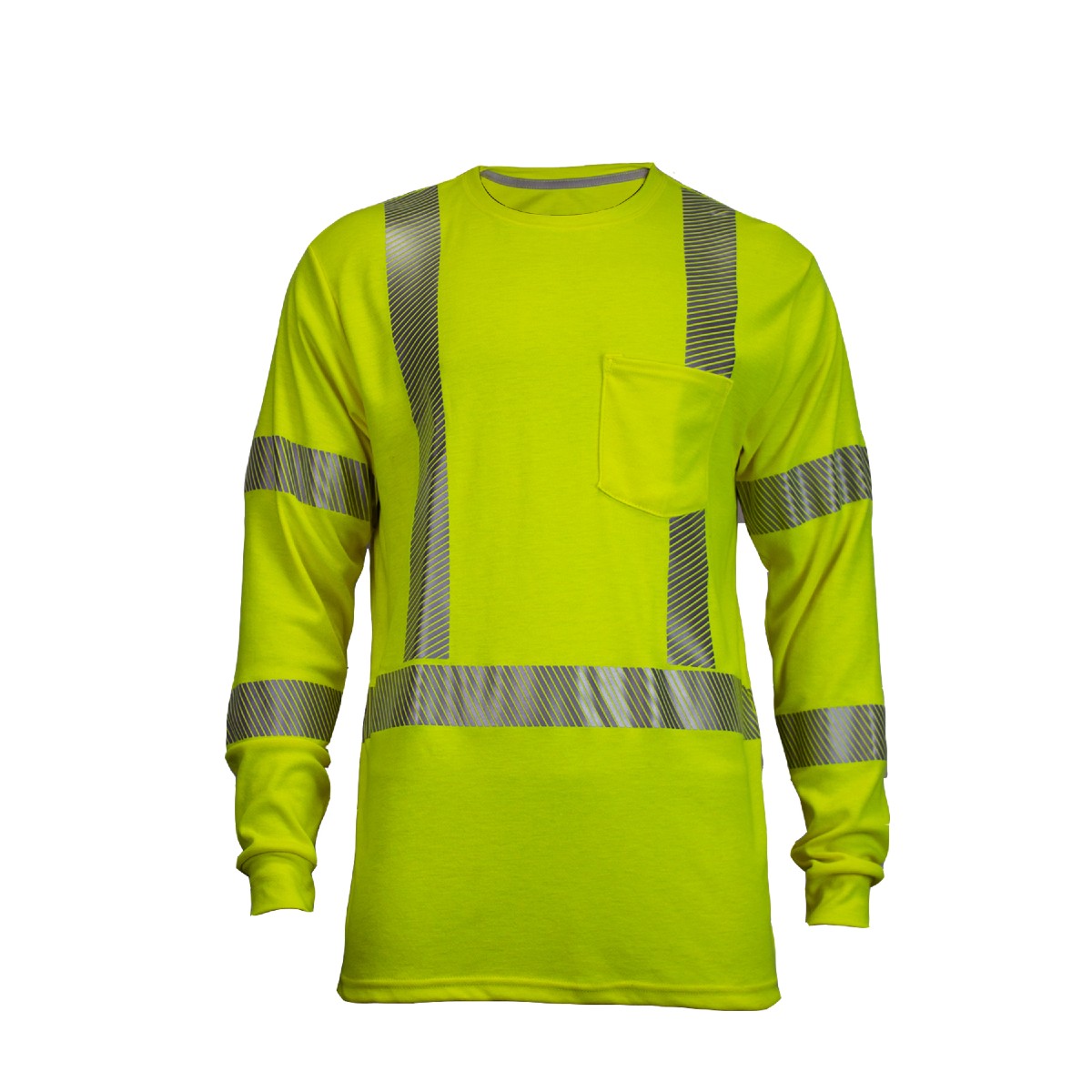 Vizable Hi-Vis Dual Hazard Long Sleeve Shirt in Hi-Vis Yellow